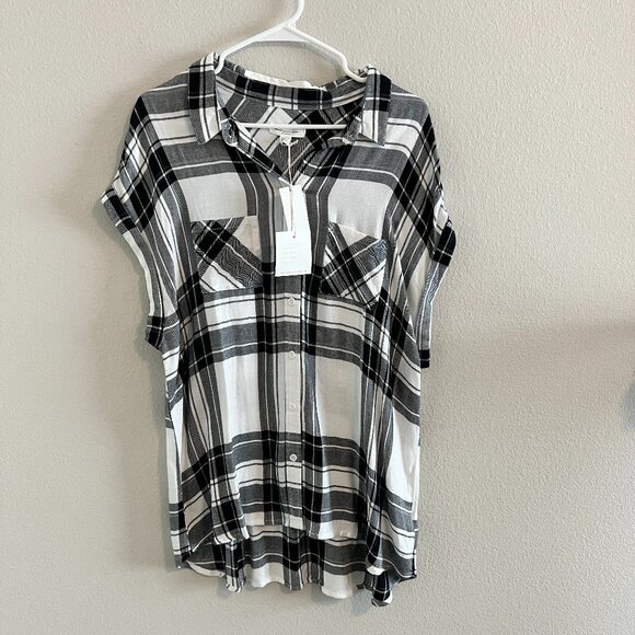 BLL Collection Plaid Bella Sleeveless Shirt - Sz XL (NWT) - Picture 1 of 6